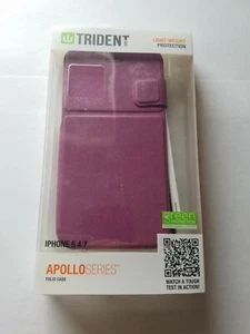 Trident Apollo Series Folio Case for Apple iPhone 6/6s - Purple - Picture 1 of 3