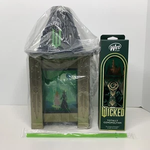 Cubo de palomitas de maíz Wicked Lantern + paquete de taza de sombrero de bruja cepillo húmedo real paquete nuevo - Imagen 1 de 8