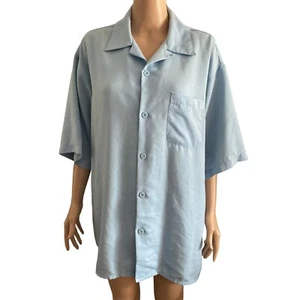 Dragonfly Clothing Co Shirt Mens XL Light Blue Button Front Short Sleeve - Picture 1 of 11