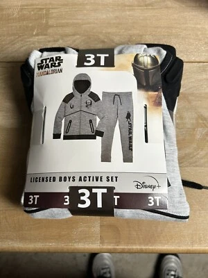 Star Wars Hoodie & Sweatpants Sz 3T Stormtrooper Mandalorian First Order Zip Up - Image 1 of 2