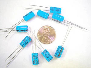 Electrolytic Capacitors, 47uf/microfarad, 25v/volt, 85 C,  Radial,  Quantity 5 - Picture 1 of 1