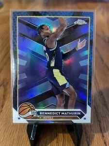 2024 Topps Chrome Blue Refractor BENNEDICT MATHURIN #76 Indiana Pacers - Picture 1 of 2