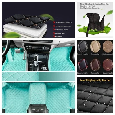 For Honda Civic City Fit Luxury Car Floor Mats Custom Waterproof Carpets Liners - Image 1 of 4