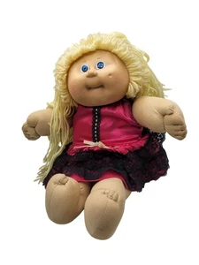 vintage 1985 red dress blonde hair cabbage patch Doll - Imagen 1 de 4