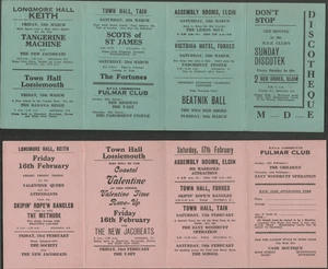 4 Volantes de Concierto PSYCH BEAT Rock originales Escocia años 60 SCOTS OF ST JAMES / FORTUNAS - Imagen 1 de 4