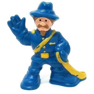 Lincoln Logs Wild West Frontier Marshal Stone Figure Blue Yellow Replacement 2" - Image 1 of 4