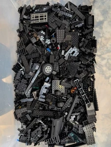 Lego Bulk Lot 4 Pfund Pfund schwarze Steine Blöcke Stücke einige Star Wars-Lot 2 - Bild 1 von 7
