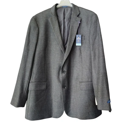 Abrigo deportivo Stafford 52L para hombre ajuste clásico elástico cómodo texturas gris nuevo con etiquetas Foto 1 de 4