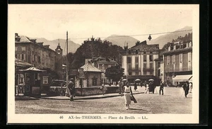 CPA Ax-Les-Thermes, Place du Breilh - Picture 1 of 2
