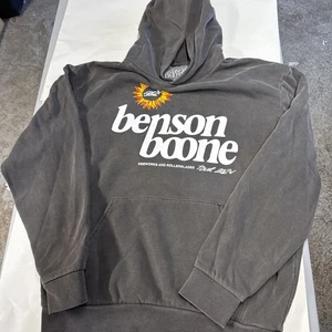 Benson Boone 2024 Tour Hoodie Fireworks And Rollerblades Gray Heavyweight NWOT! - Picture 1 of 7