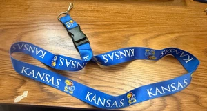 Kansas Jayhawks Lanyard w/detachable key ring/ID card holder - Picture 1 of 1