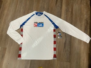 New Pelagic VaporTek Fishing Shirt Americamohex Long Sleeve Men's Small - Picture 1 of 13