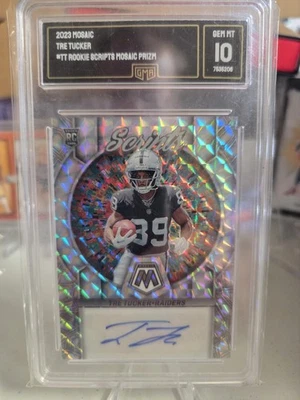 2023 Panini Mosaic Rookie Scripts Tre Tucker Grade 10 - Image 1 of 2