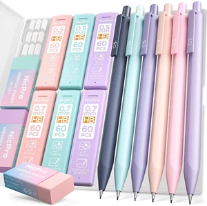 6PCS Pastel Mechanical Pencil Set with Case , Cute Drafting Pencils 0 - Picture 1 of 12