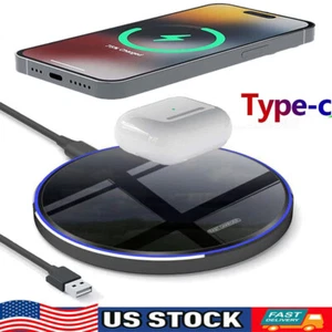 For Samsung Galaxy S24 S23 S22 S21 S20 Ultra 5G 40W Fast Wireless Charger Pad US - Picture 1 of 17
