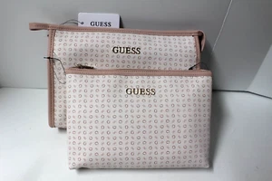 NEW WOMEN'S GUESS LARGE and MEDIUM COSMETIC JUNCTION TRAVEL COSMETIC BAGS NWT - Picture 1 of 8