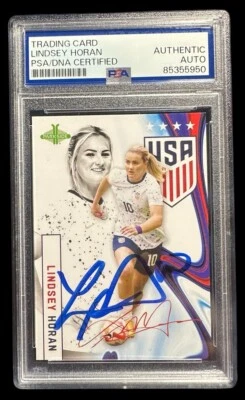 Lindsey Horan Heaps Signed 2023 Parkside NWSL USWNT Autographed PSA Auto USA - Image 1 of 2