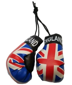 UK British Boxing Glove Mini Banner Flag Car Rearview Mirror Map Great Britain - Picture 1 of 3