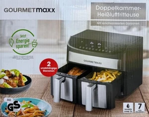 Gourmetmaxx Doppelkammer Heißluft Fritteuse AirFryer 2x3,5L Doppelkorb 11339 - Bild 1 von 4