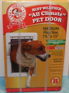 Ideal Pet Products Ruff-Weather Haustiertür mit Teleskoprahmen Medium - Bild 1 von 3