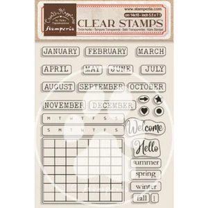 Stamperia CLEAR STAMP - CHRISTMAS PLUS - 14cm x 18cm - MONTHLY PLANNER - Picture 1 of 1