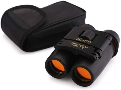 BINOCOLO PIEGHEVOLE COMPATTO TASCABILE 30x60 VISIONE NOTTURNA CANNOCCHIALE ZOOM - Immagine 1 di 4