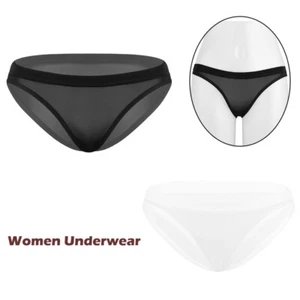 US Women Seamless Mesh Sheer Panties Micro Bikini Briefs Thong Underwear Knicker - Picture 1 of 45