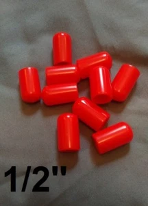 ROJO (10) Redondo Goma Aspirador Polvo Tapa Rosca Protector Tubo Cubierta 1/2 I.D.*r - Imagen 1 de 5