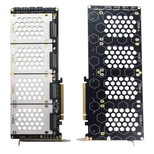 4-Port NVMe Interface PCIe X16 Conversion Card Mixture U.2 PCIe Adapter for PC - Afbeelding 1 van 12