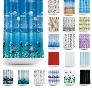 Bathroom Fabric Shower Curtain Extra Wide Long Width 240cm Drop 200cm - Picture 1 of 104
