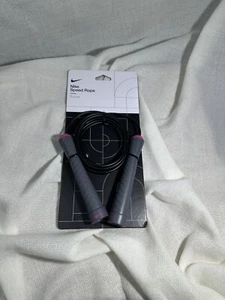 New Nike Speed Rope Jump Rope Adjustable Black/Pink Grey 9' Rope Length..NEW - Picture 1 of 2