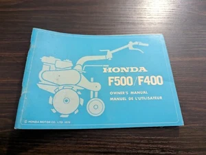 Genuine Honda Tiller Owner's Manual F500 / F400 3872391 - Picture 1 of 9