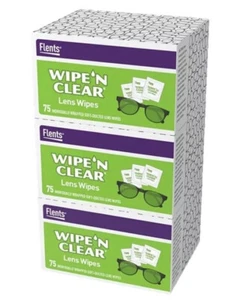 Flent's Wipe 'n Clear Lens Wipe, 225 Soft-Quilted Lens Wipes - Picture 1 of 3