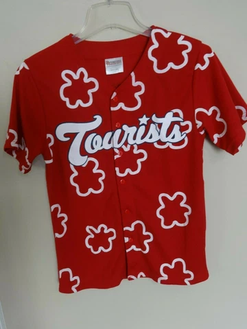 2016 MiLB Asheville Tourists SGA Button Front Baseball Jersey Youth M Red Cover