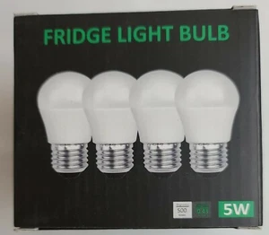 Aukora 5W Led Refrigerator Light Bulb Appliance Waterproof E26 4 - Pack - Picture 1 of 6