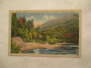 Postal de Maine Mountain Range Little Niagara Millinocket Greenville ME - Imagen 1 de 2