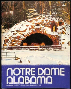 Programa de fútbol americano Notre Dame v Alabama 1976 Crimsom Tide 11/13 66698 - Imagen 1 de 1