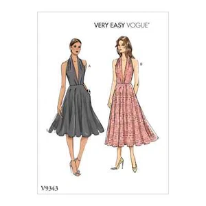 VOGUE DRESS SEWING PATTERN 9343 6-14 Misses Plunge Neck Very Easy . - Picture 1 of 5