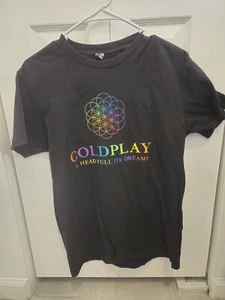 Black Coldplay Concert T-shirt A Head Full of Dreams 2016 Size Small - Picture 1 of 7