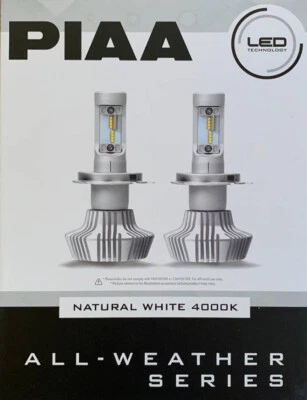 Piaa LED Headlights 9012 NEW 4000k All Weather Natural White 2 Bulb Kit 24-17592 - Image 1 of 3