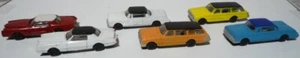 LOT OF 6 BACHMANN HO AUTOMOBILES ~ CADILLAC LUXURY SEDAN STATION WAGON ~ c1960's - Picture 1 of 7
