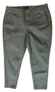 Talbots 14W einfach schmeichelhaft Jegging kurze Jeans grün grau Denim 34W x 24I gebraucht, in einwandfreiem Zustand - Bild 1 von 7