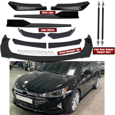 For Hyundai Elantra  Front Rear Bumper Lip Spoiler Splitter Body Kit Side Skirt Foto 1 de 4
