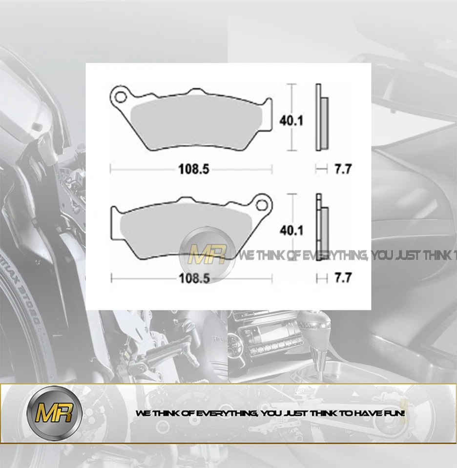 FOR DUCATI DIAVEL CARBON ABS 1200 FROM 2011 TO 2017 REAR BRAKE PADS SEMI METALLI - Image 1 of 1