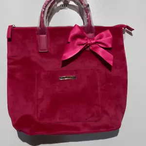 Juicy Couture Women's Bow Shoulder Bag Convertible To Backpack In Raspberry NWT - Picture 1 of 9