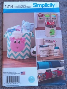 Simplicity Pattern 1214 ~ Organizers w/Size & Applique Options ~ Floor Totes etc - Picture 1 of 3