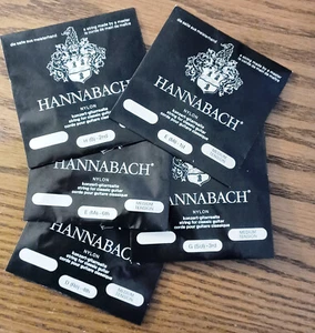 Gitarresaiten HANNABACH Nylon 5 Stück (Mi-E 1, B-H 2, Sol-G 3, Re-D 4, Mi-E 6) - Bild 1 von 1
