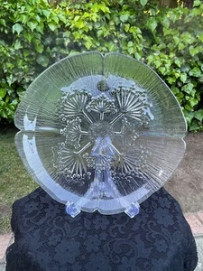 Vintage Dansk "Kuh Petersilie" Floriform Glas Servierplatte 13" - Bild 1 von 2