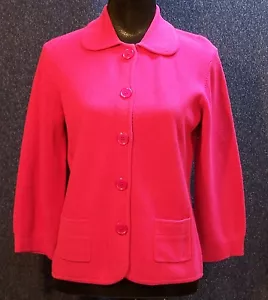 Evie Women's Fuchsia Knit Blazer Large - Picture 1 of 4