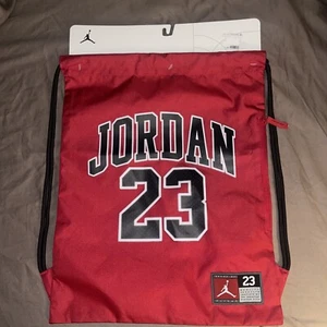 Chicago Bulls Jordan 23 /Gym Sack/String Bag - Adult Unisex Red/Black NWT 🔥 - Picture 1 of 2
